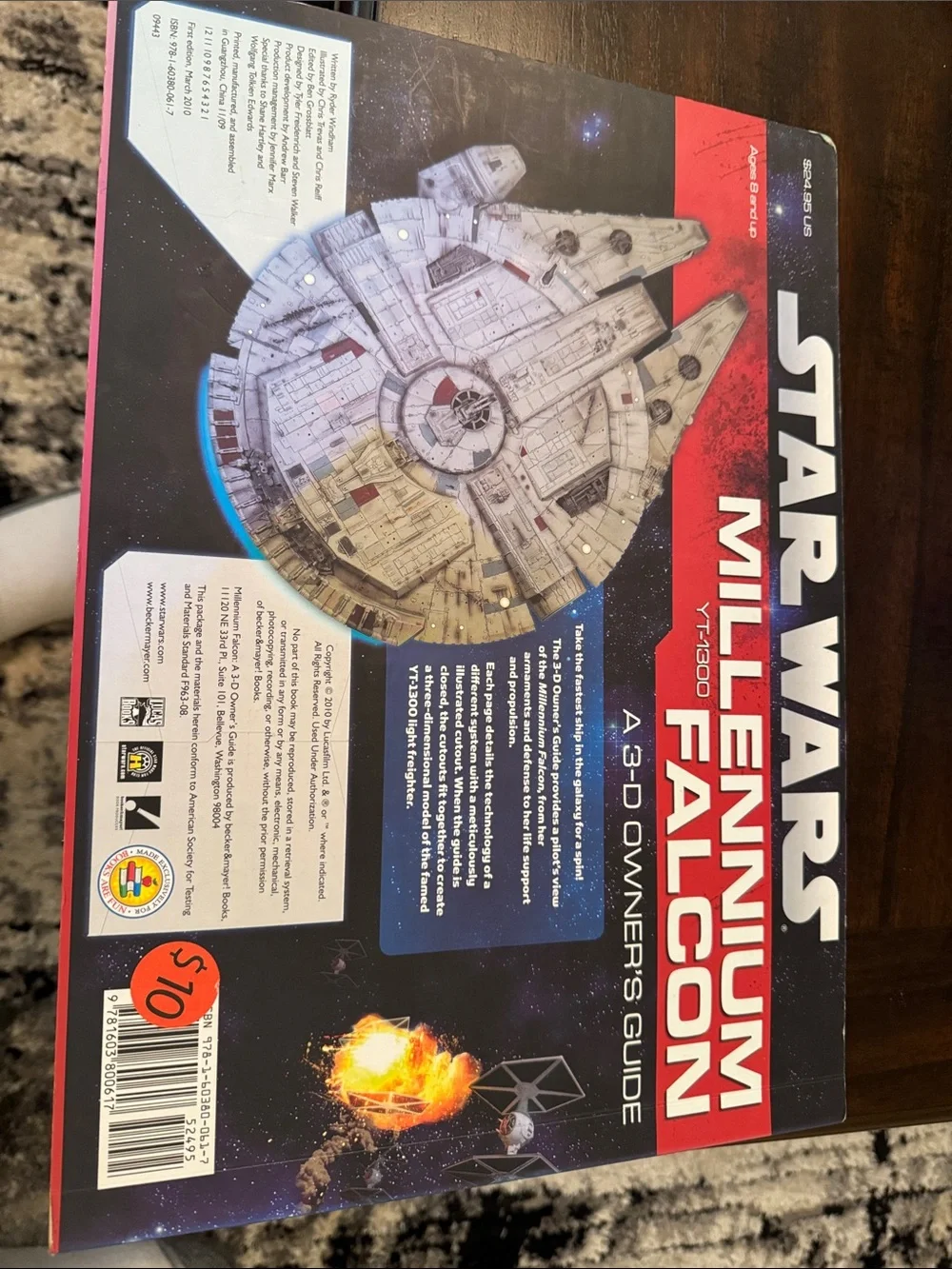 Star Wars Millennium Falcon 3-D Owner's Guide - Red, Black, White, Blue DC3